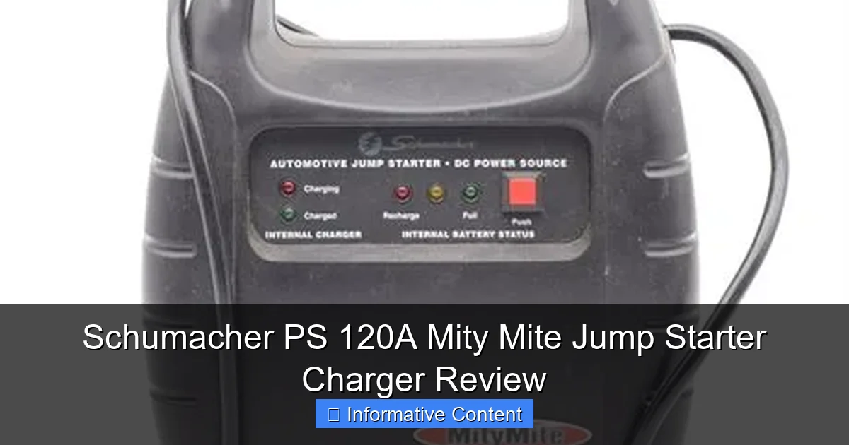 Schumacher PS 120A Mity Mite Jump Starter Charger Review