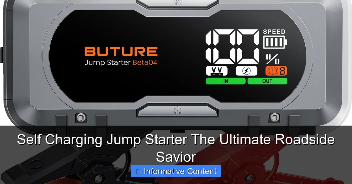 Self Charging Jump Starter The Ultimate Roadside Savior