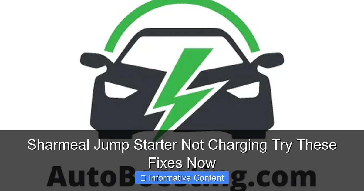 Sharmeal Jump Starter Not Charging Try These Fixes Now