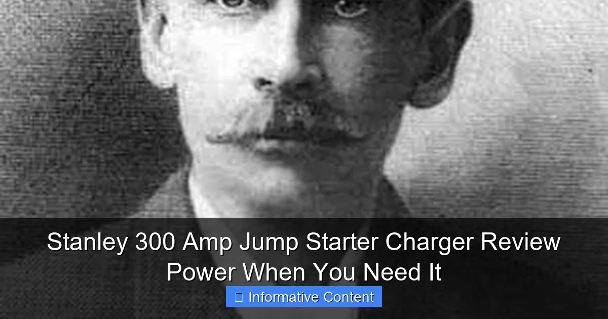 Stanley 300 Amp Jump Starter Charger Review Power When You Need It