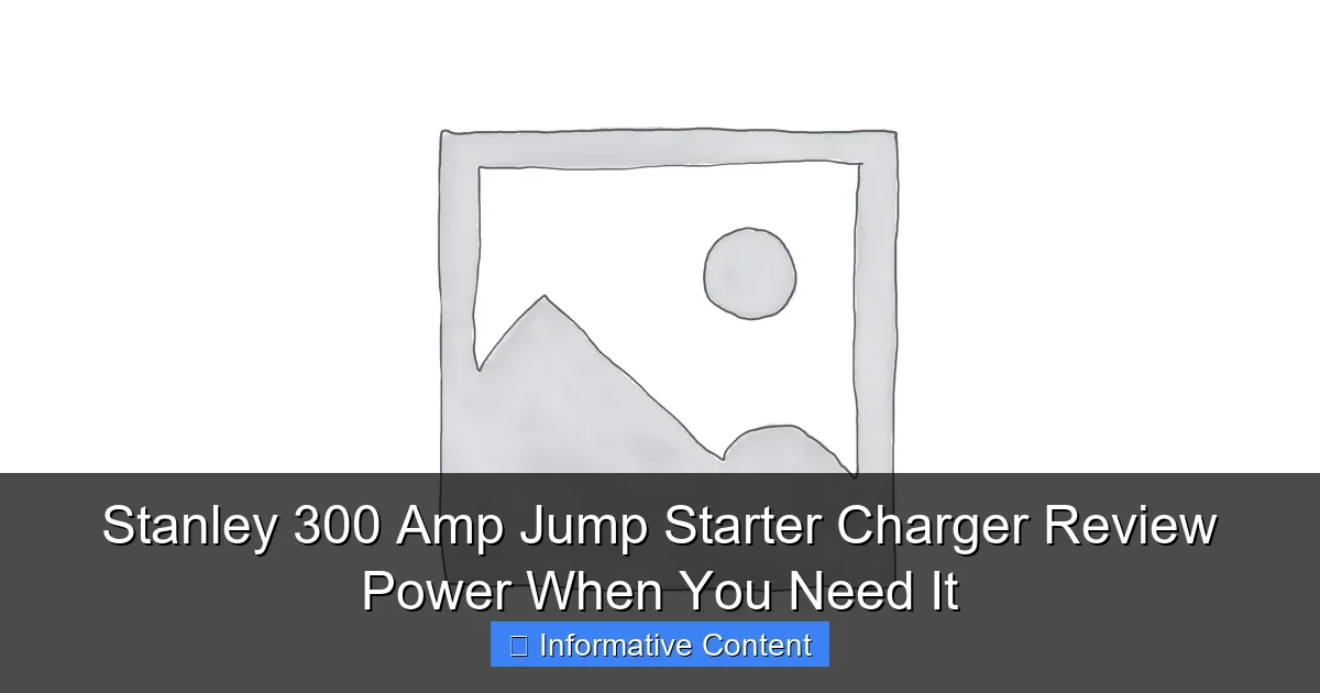 Stanley 300 Amp Jump Starter Charger Review Power When You Need It