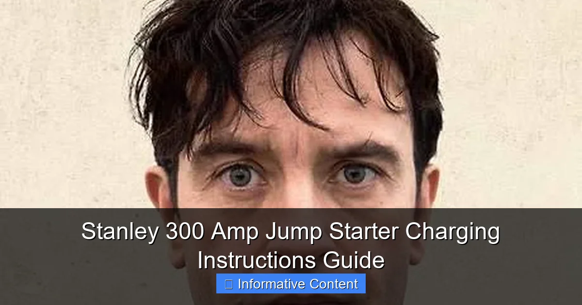Stanley 300 Amp Jump Starter Charging Instructions Guide