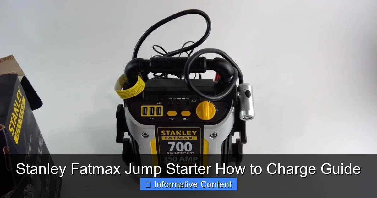 Stanley Fatmax Jump Starter How to Charge Guide