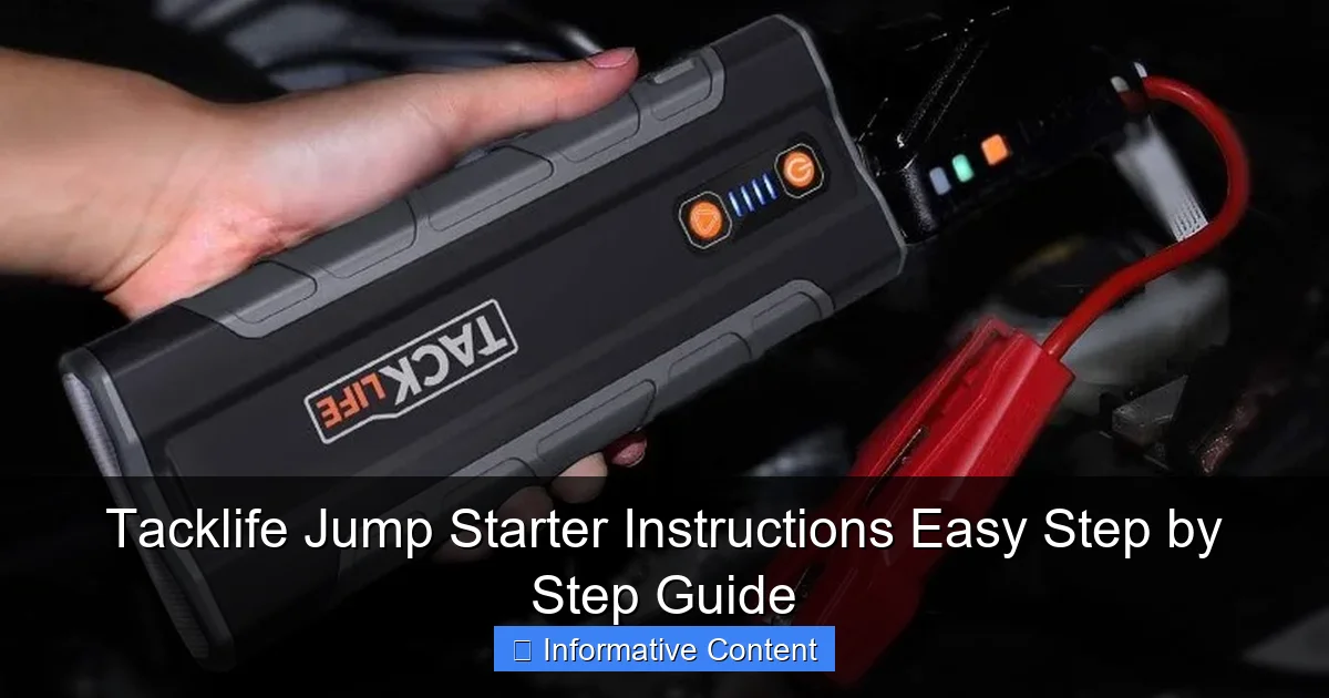Tacklife Jump Starter Instructions Easy Step by Step Guide
