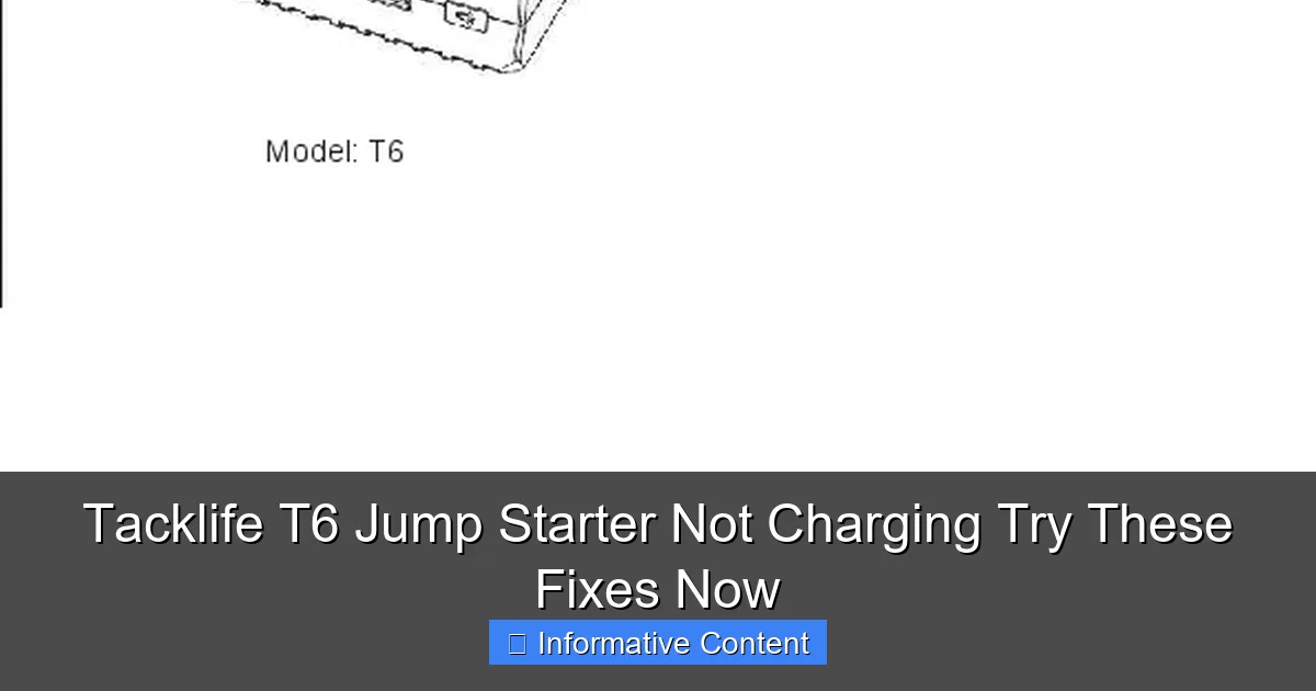 Tacklife T6 Jump Starter Not Charging Try These Fixes Now