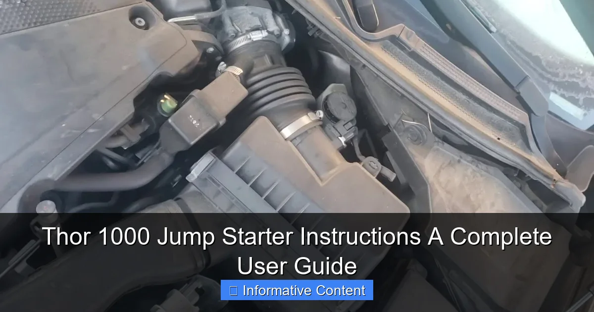 Thor 1000 Jump Starter Instructions A Complete User Guide