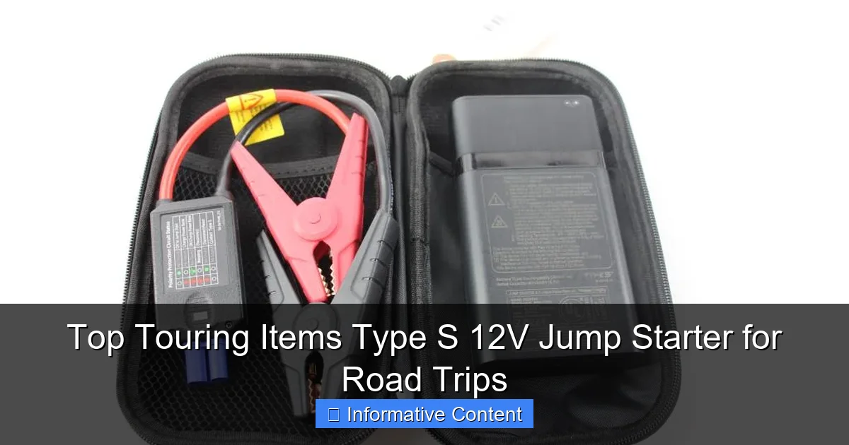 Top Touring Items Type S 12V Jump Starter for Road Trips