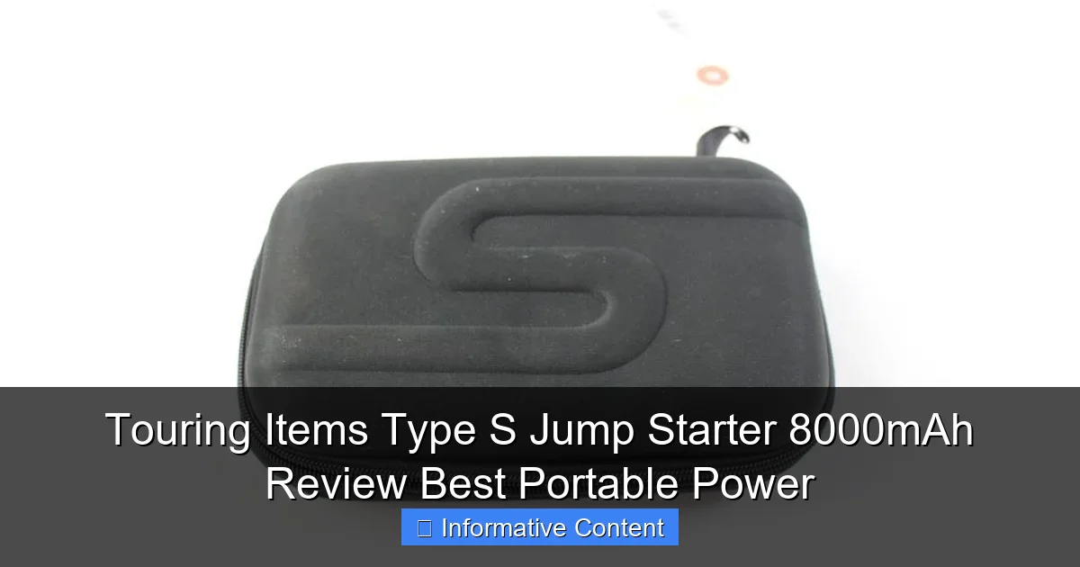 Touring Items Type S Jump Starter 8000mAh Review Best Portable Power