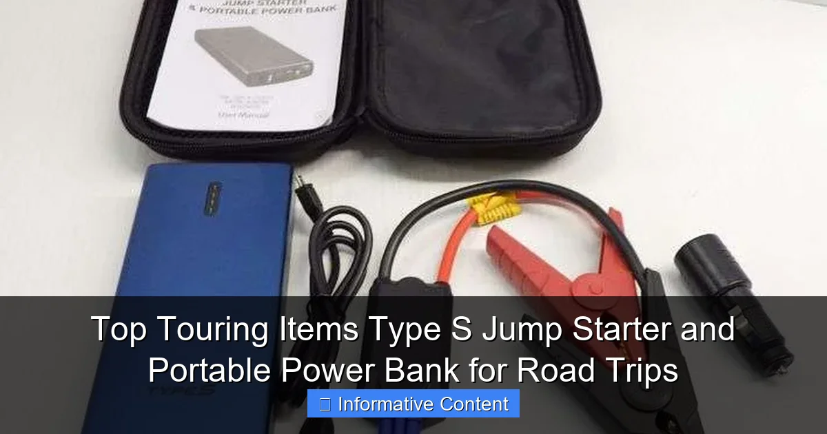 Top Touring Items Type S Jump Starter and Portable Power Bank for Road Trips