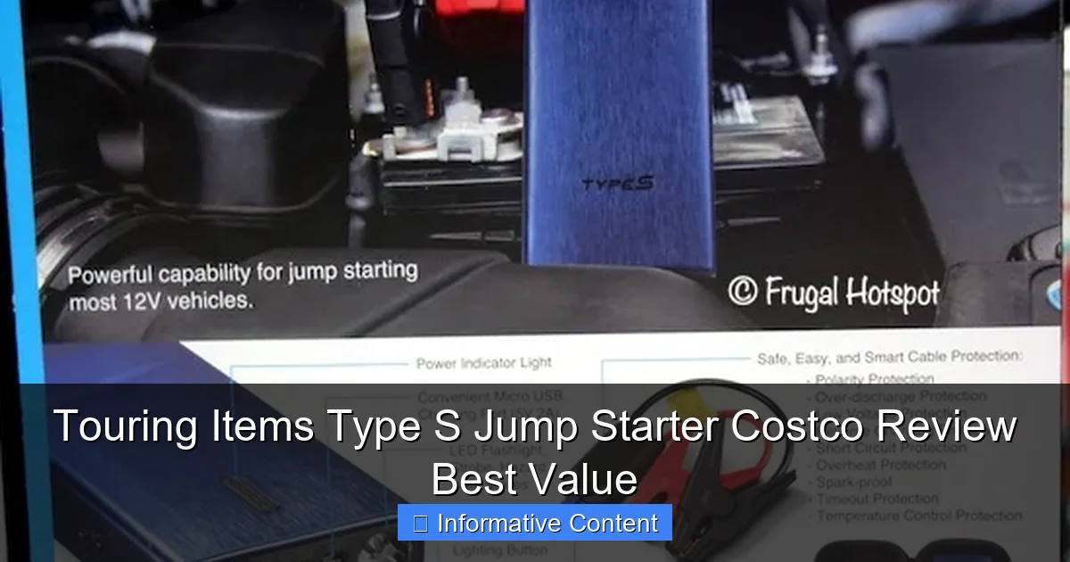 Touring Items Type S Jump Starter Costco Review Best Value