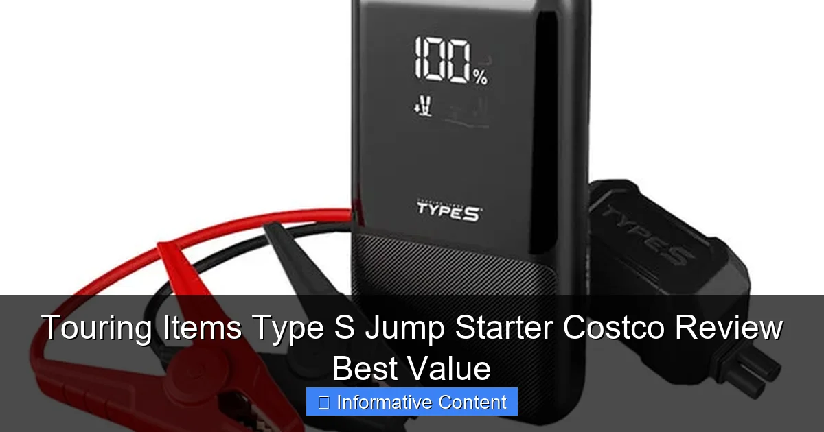 Touring Items Type S Jump Starter Costco Review Best Value