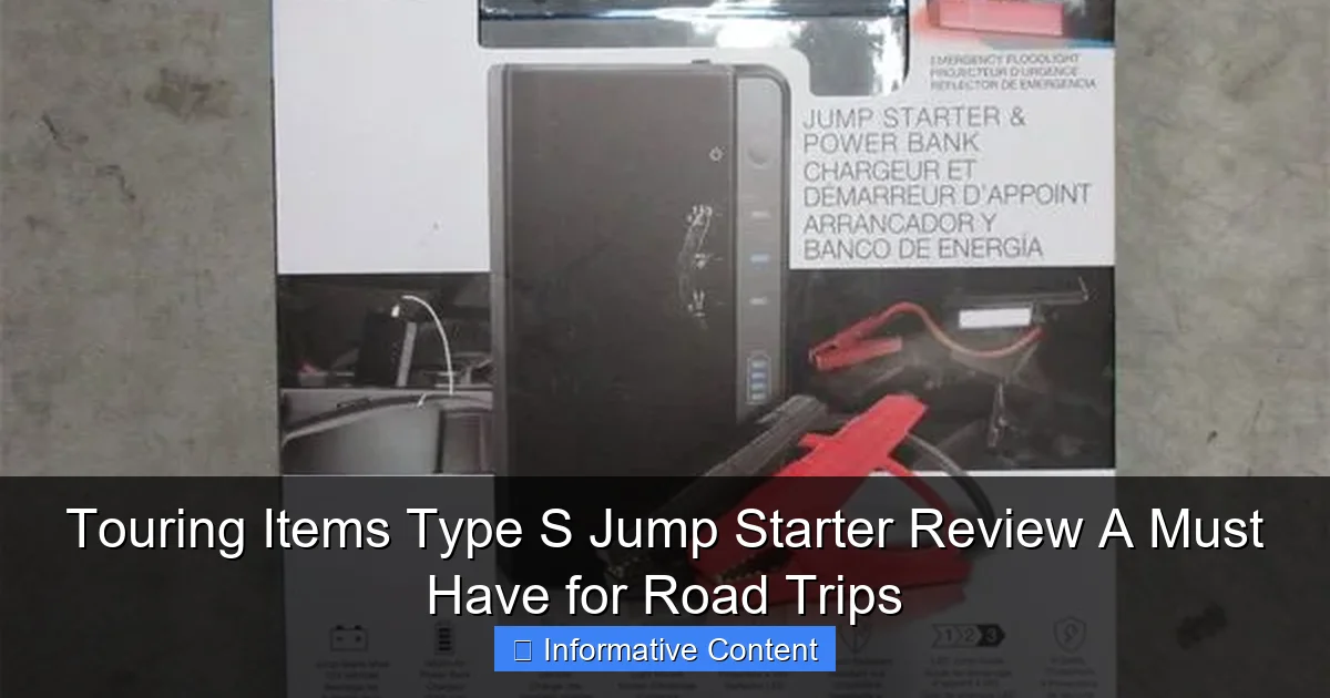 Touring Items Type S Jump Starter Review A Must Have for Road Trips