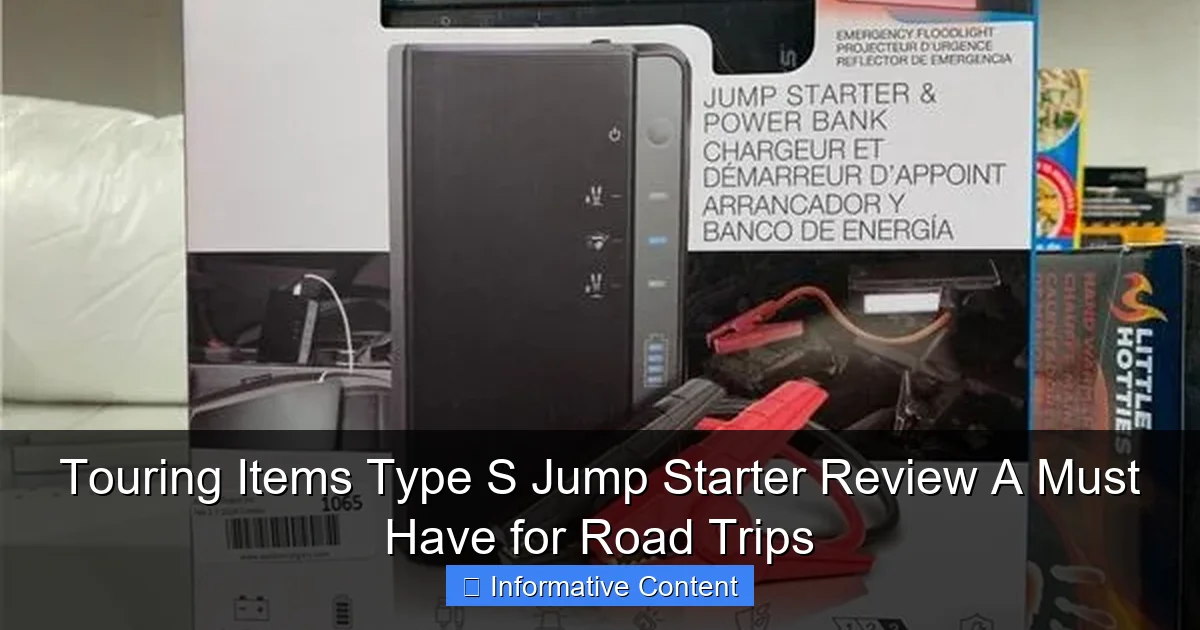 Touring Items Type S Jump Starter Review A Must Have for Road Trips