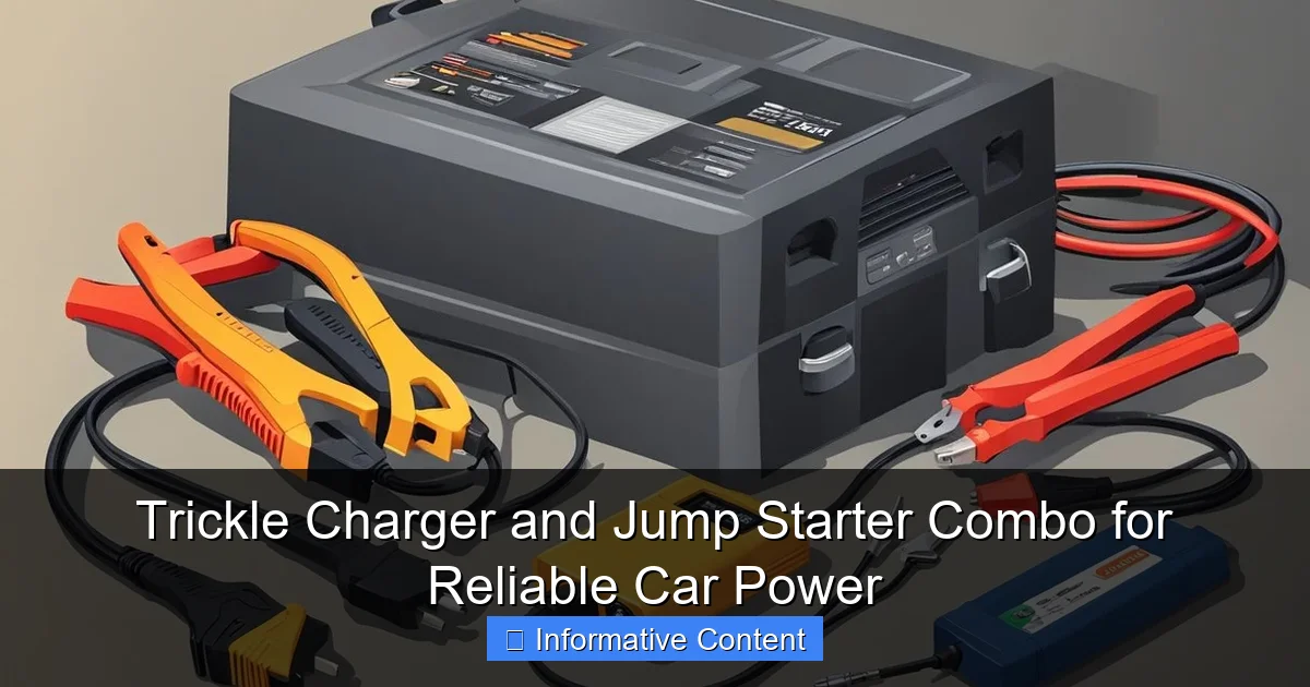Trickle Charger and Jump Starter Combo for Reliable Car Power