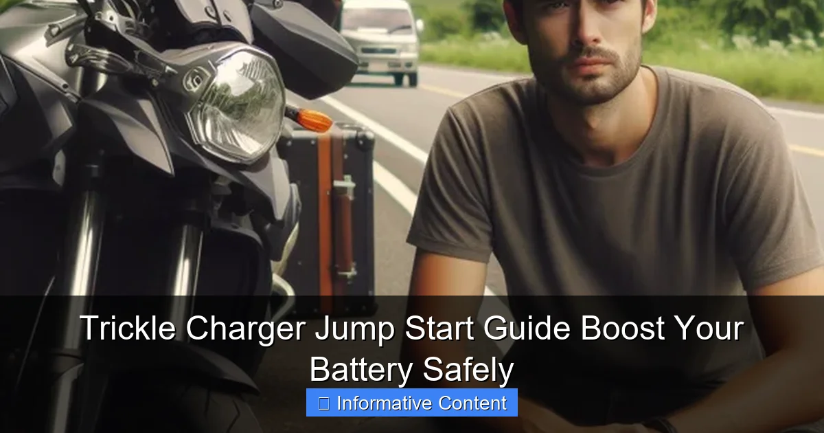 Trickle Charger Jump Start Guide Boost Your Battery Safely