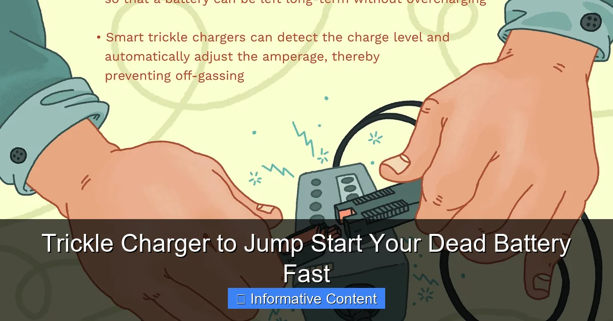 Trickle Charger to Jump Start Your Dead Battery Fast