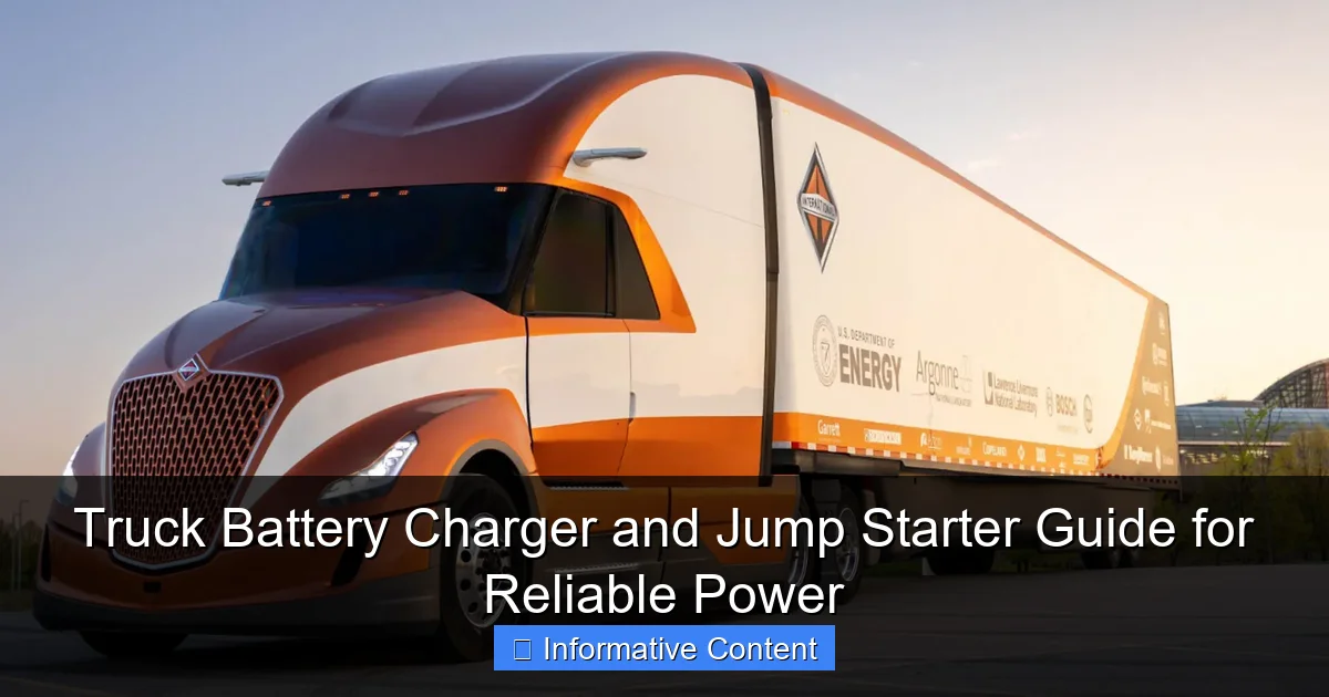Truck Battery Charger and Jump Starter Guide for Reliable Power