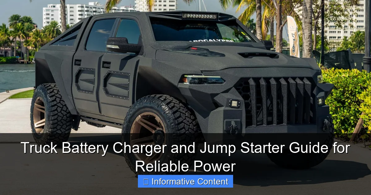 Truck Battery Charger and Jump Starter Guide for Reliable Power