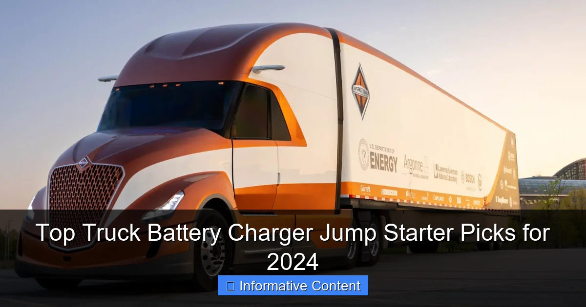 Top Truck Battery Charger Jump Starter Picks for 2024