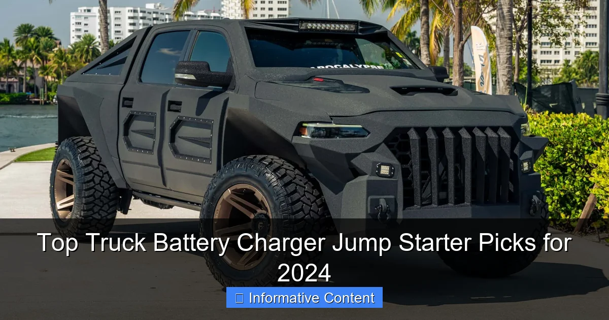 Top Truck Battery Charger Jump Starter Picks for 2024