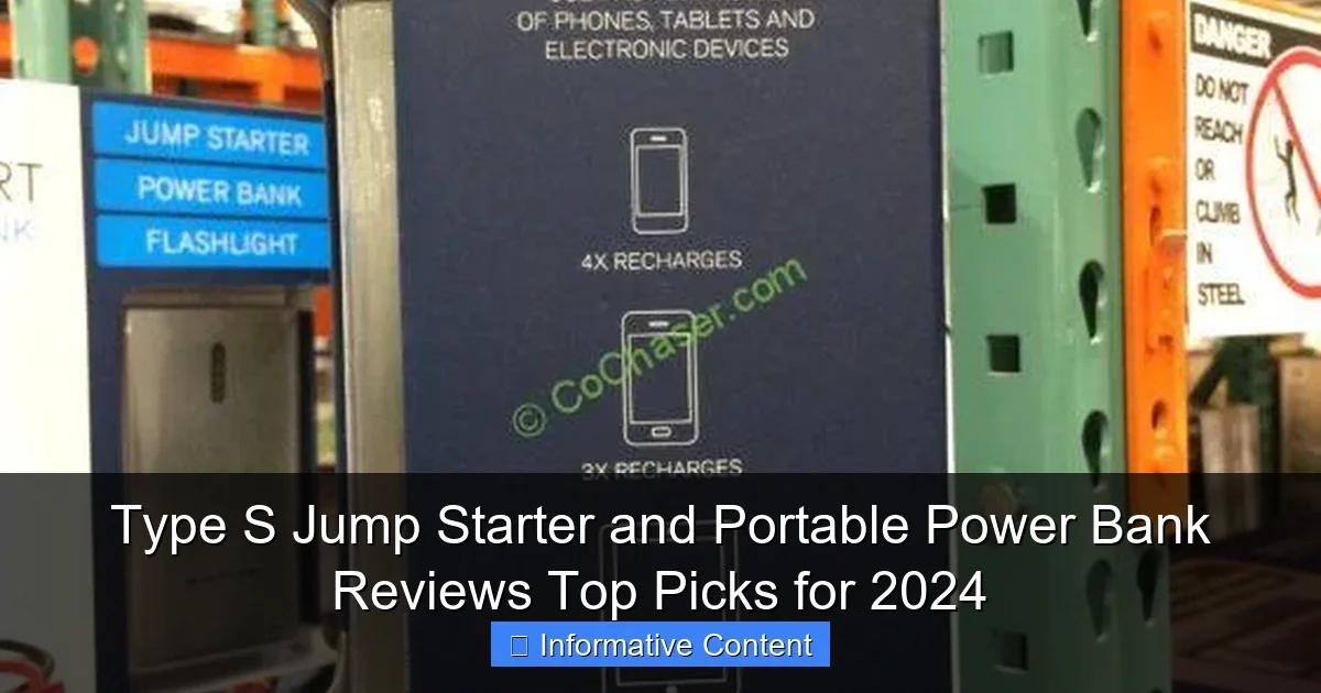 Type S Jump Starter and Portable Power Bank Reviews Top Picks for 2024