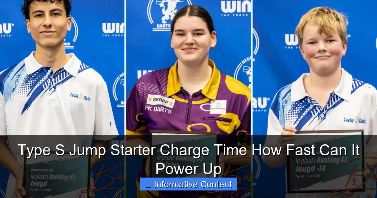 Type S Jump Starter Charge Time How Fast Can It Power Up