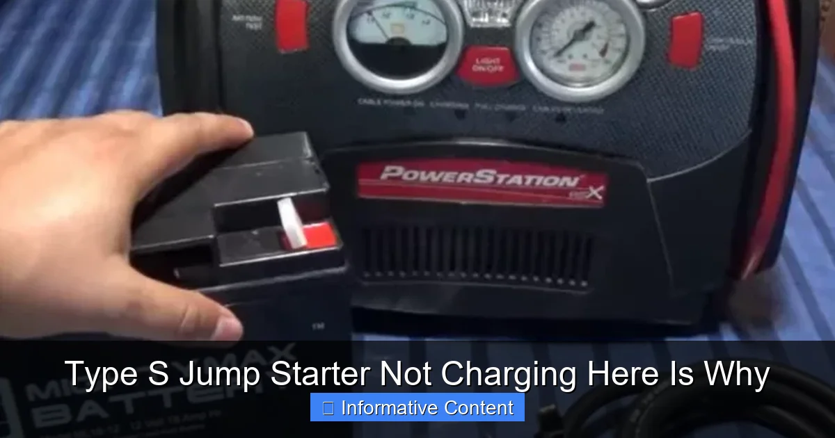 Type S Jump Starter Not Charging Here Is Why