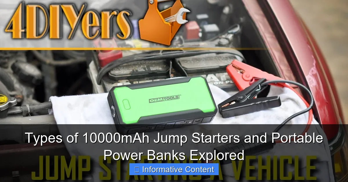 Types of 10000mAh Jump Starters and Portable Power Banks Explored