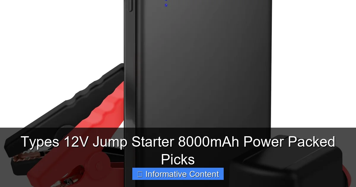 Types 12V Jump Starter 8000mAh Power Packed Picks