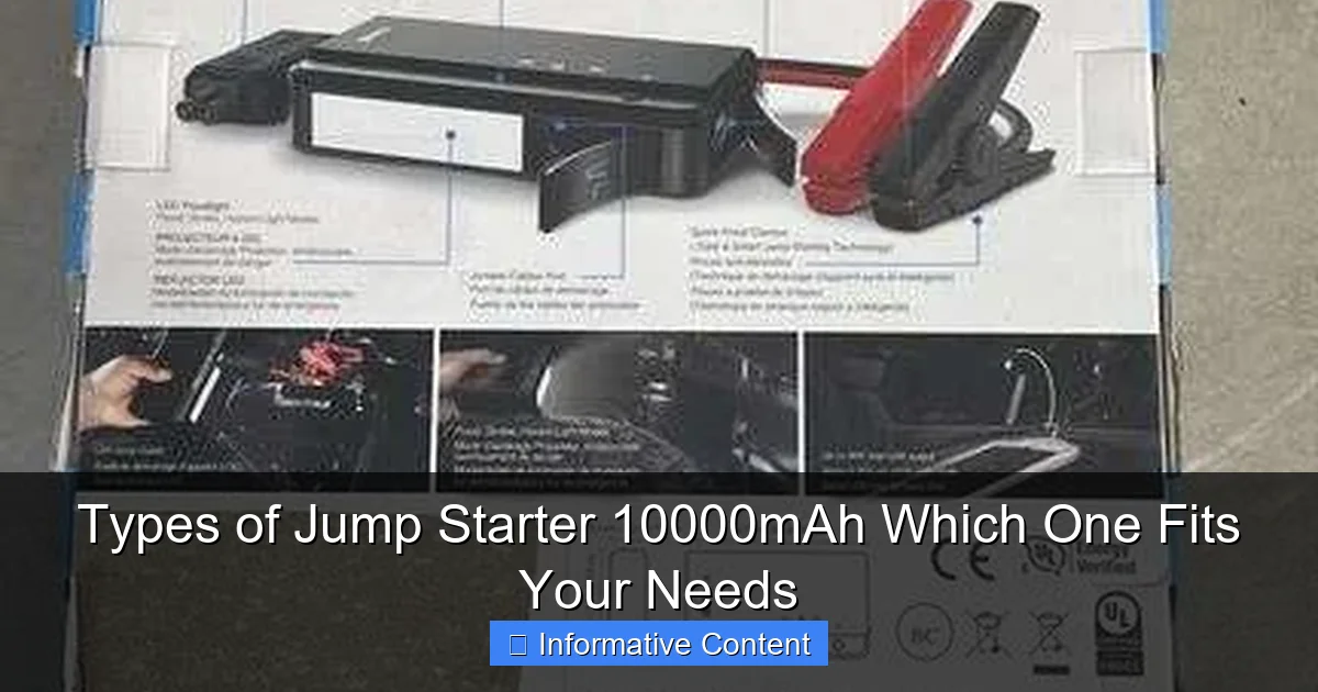 Types of Jump Starter 10000mAh Which One Fits Your Needs