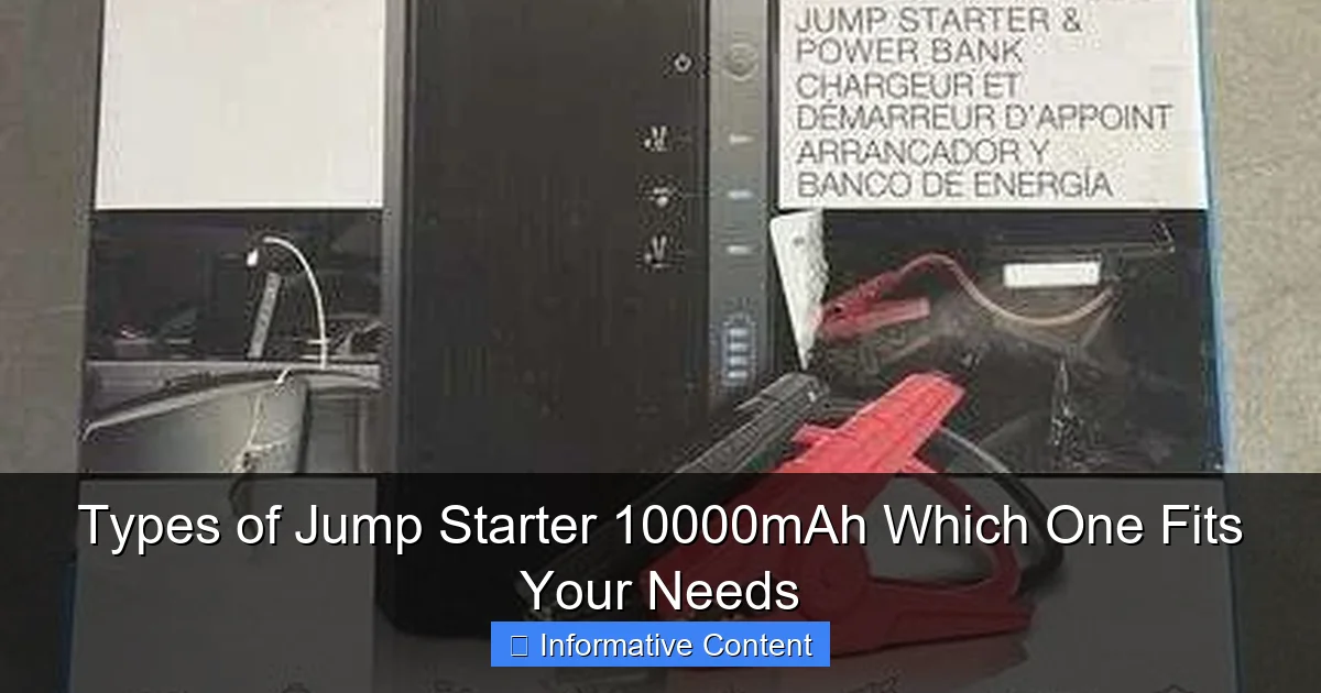 Types of Jump Starter 10000mAh Which One Fits Your Needs