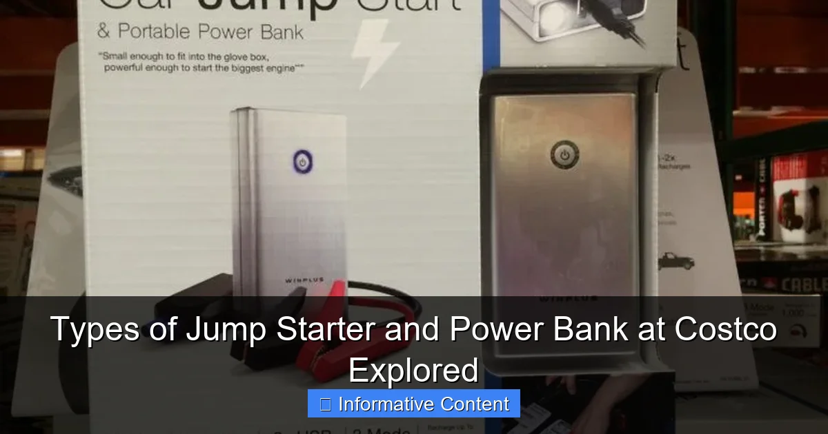Types of Jump Starter and Power Bank at Costco Explored