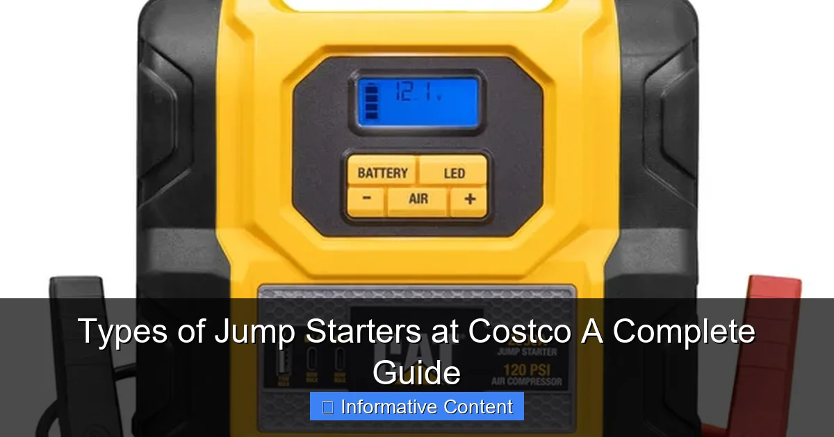 Types of Jump Starters at Costco A Complete Guide