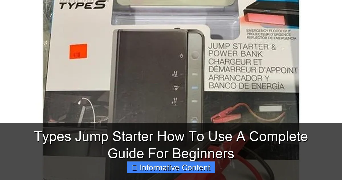 Types Jump Starter How To Use A Complete Guide For Beginners