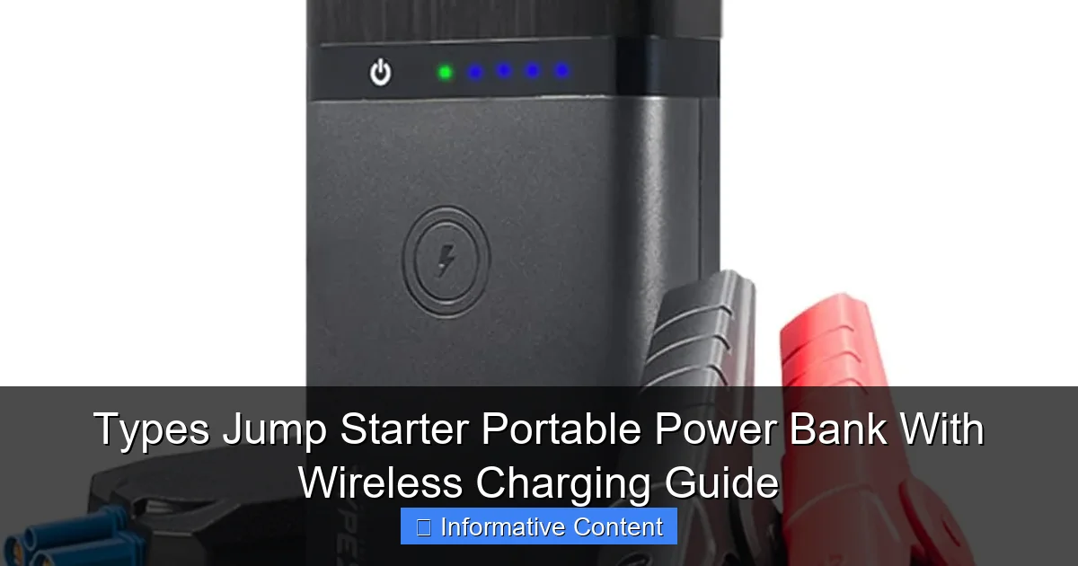 Types Jump Starter Portable Power Bank With Wireless Charging Guide