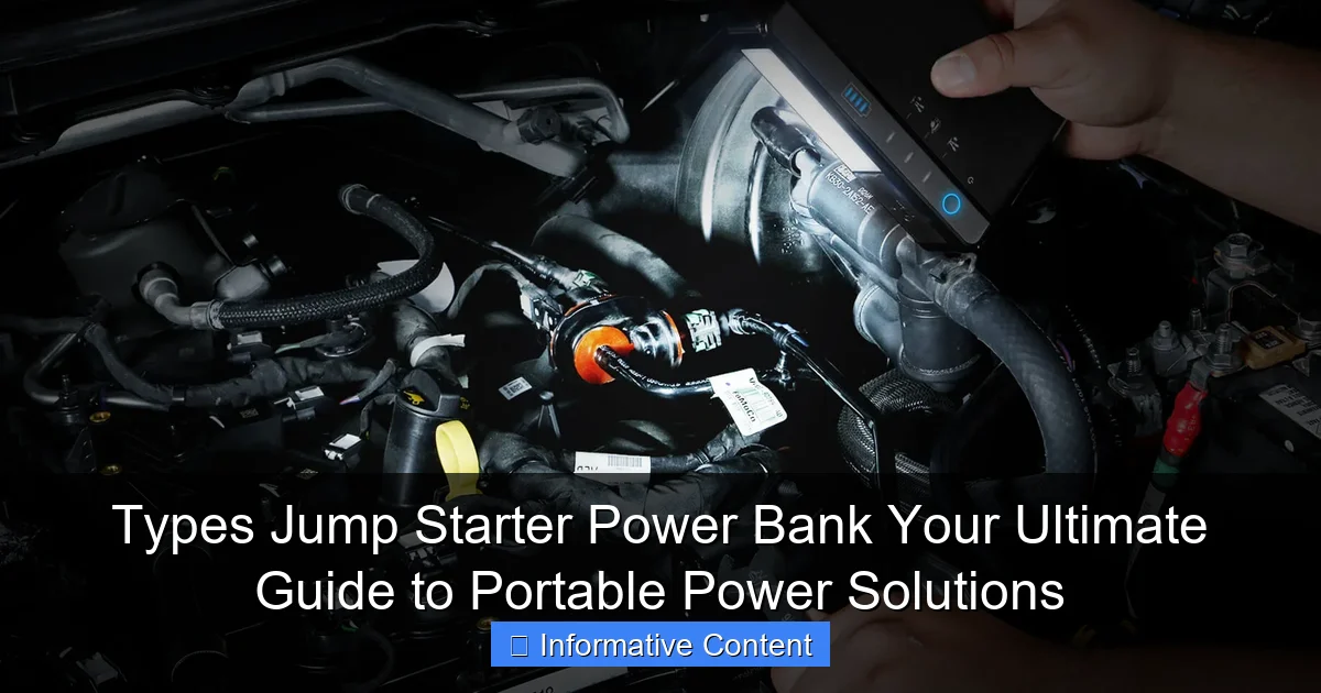 Types Jump Starter Power Bank Your Ultimate Guide to Portable Power Solutions