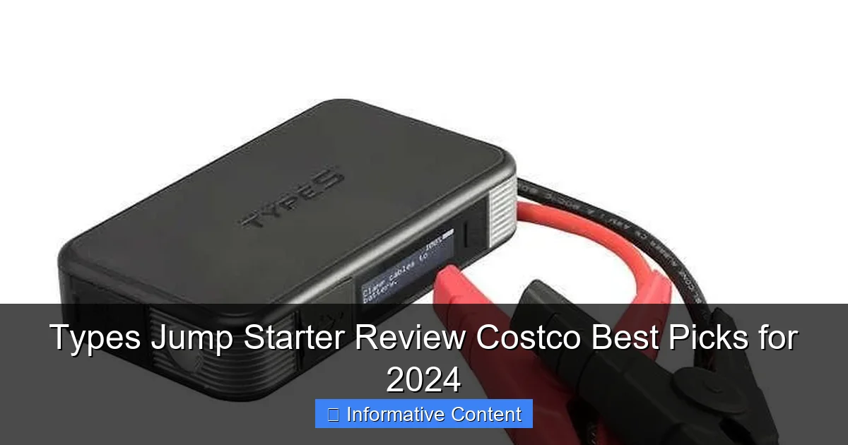 Types Jump Starter Review Costco Best Picks for 2024