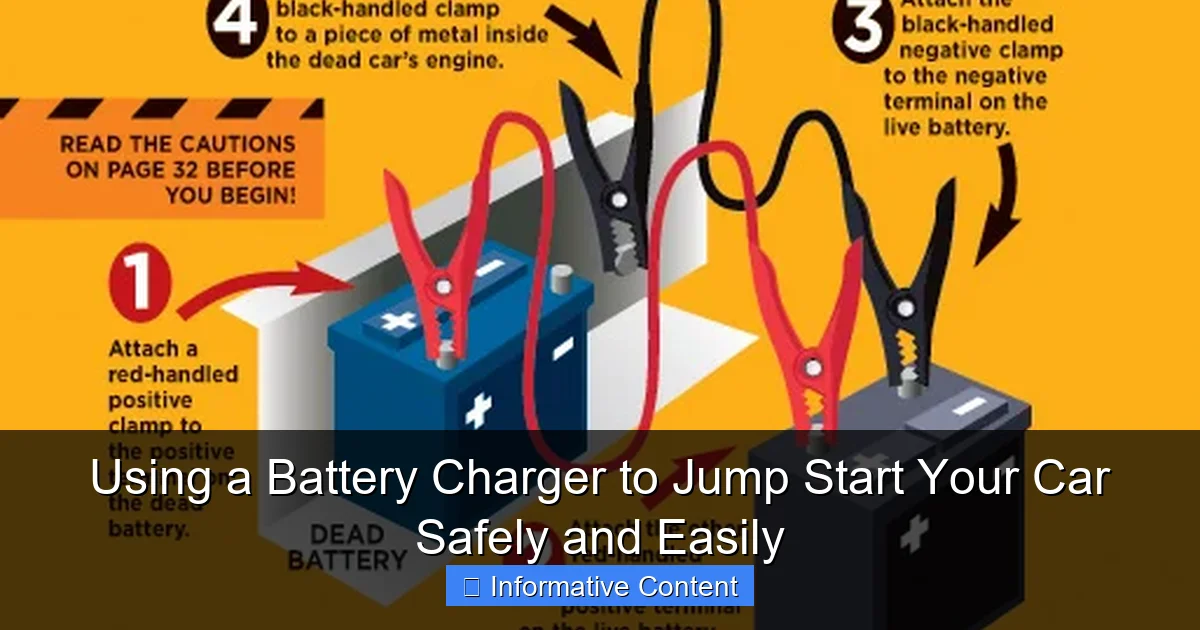 Using a Battery Charger to Jump Start Your Car Safely and Easily