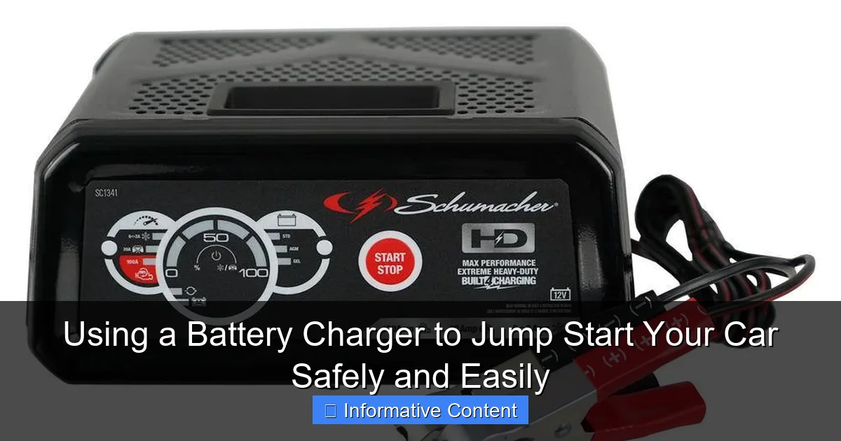 Using a Battery Charger to Jump Start Your Car Safely and Easily