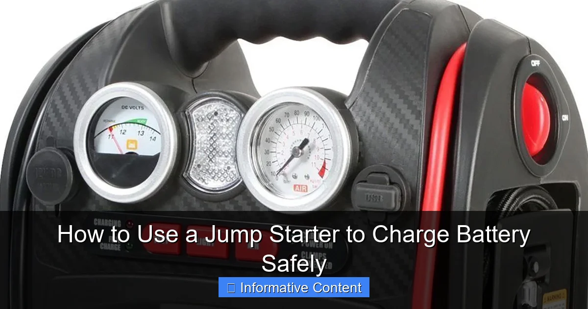 How to Use a Jump Starter to Charge Battery Safely