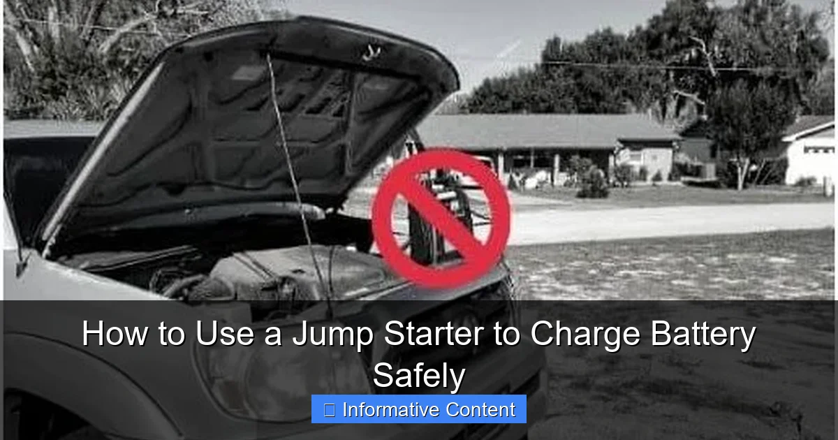 How to Use a Jump Starter to Charge Battery Safely