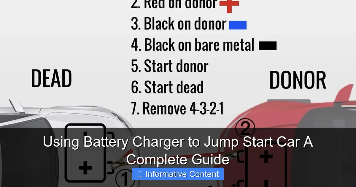 Using Battery Charger to Jump Start Car A Complete Guide