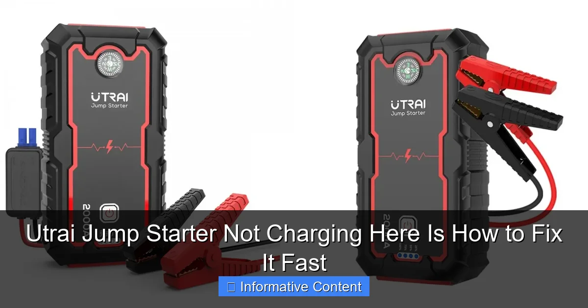 Utrai Jump Starter Not Charging Here Is How to Fix It Fast