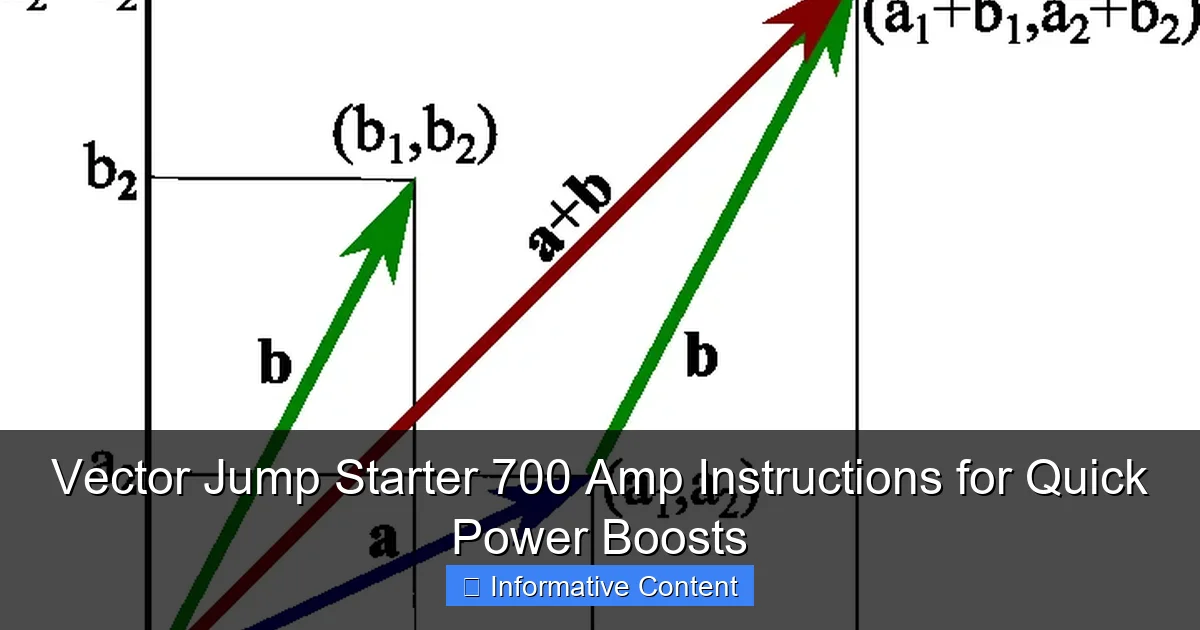 Vector Jump Starter 700 Amp Instructions for Quick Power Boosts