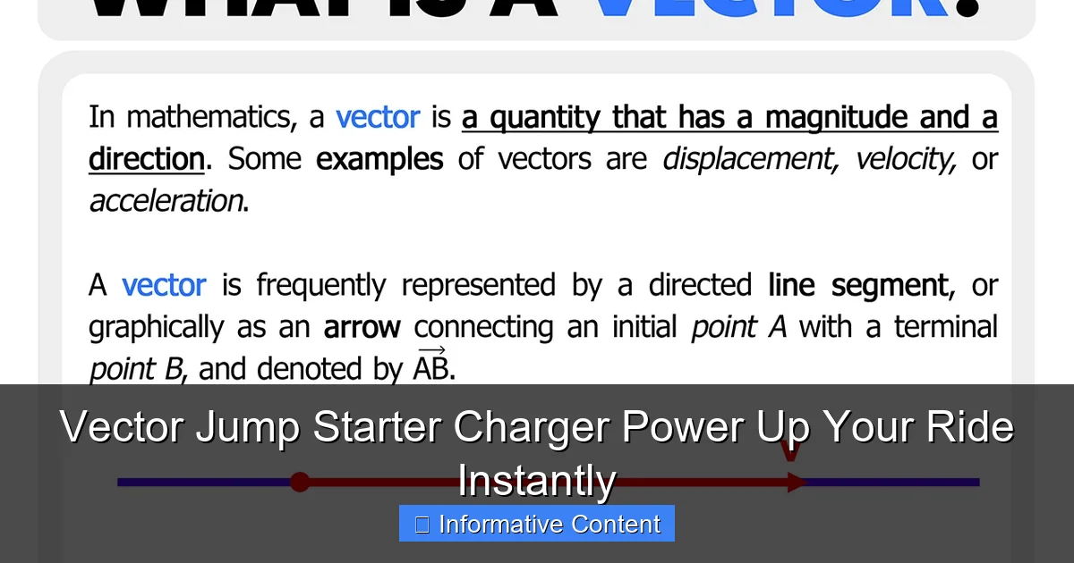 Vector Jump Starter Charger Power Up Your Ride Instantly