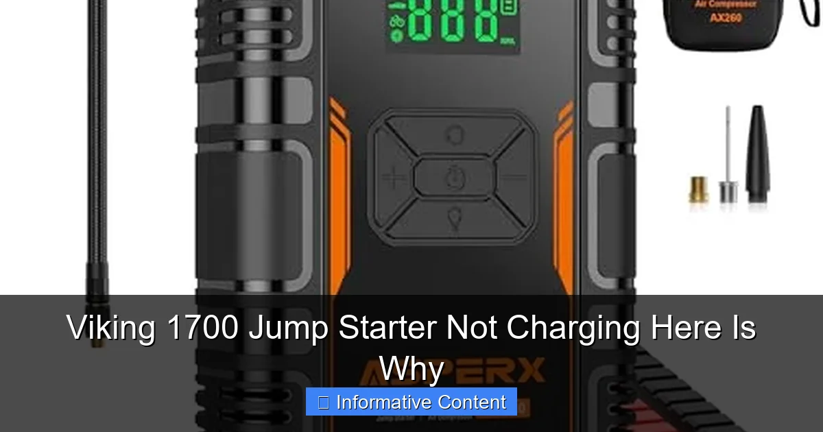 Viking 1700 Jump Starter Not Charging Here Is Why