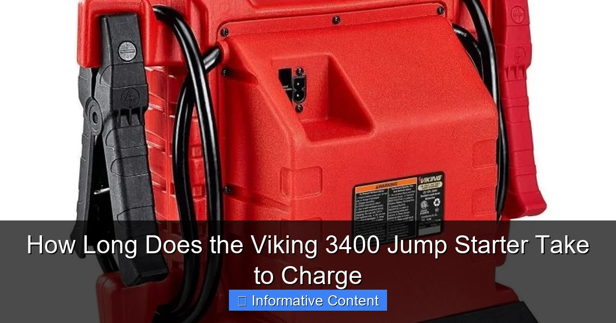 How Long Does the Viking 3400 Jump Starter Take to Charge