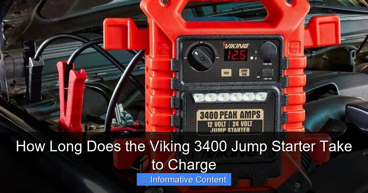 How Long Does the Viking 3400 Jump Starter Take to Charge