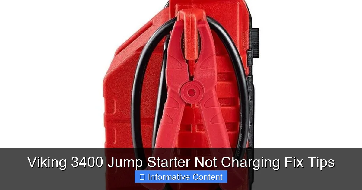 Viking 3400 Jump Starter Not Charging Fix Tips