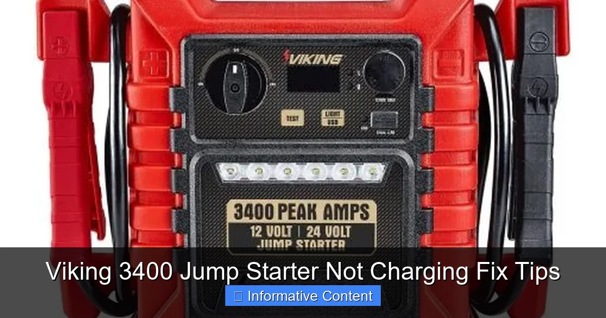 Viking 3400 Jump Starter Not Charging Fix Tips